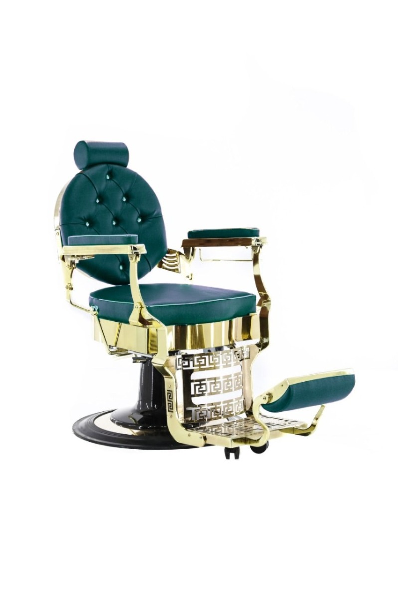 Barber Chair Green & Gold