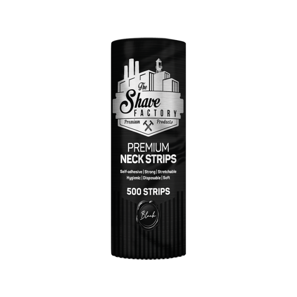 The Shave Factory Premium Neck Strips (500 Strips) Black