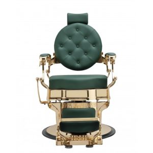 Modish Professional Barber Chair – Green & Gold