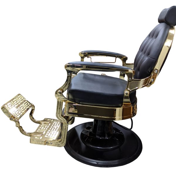 Modish Professional Barber Chair – Black & Gold - Image 2