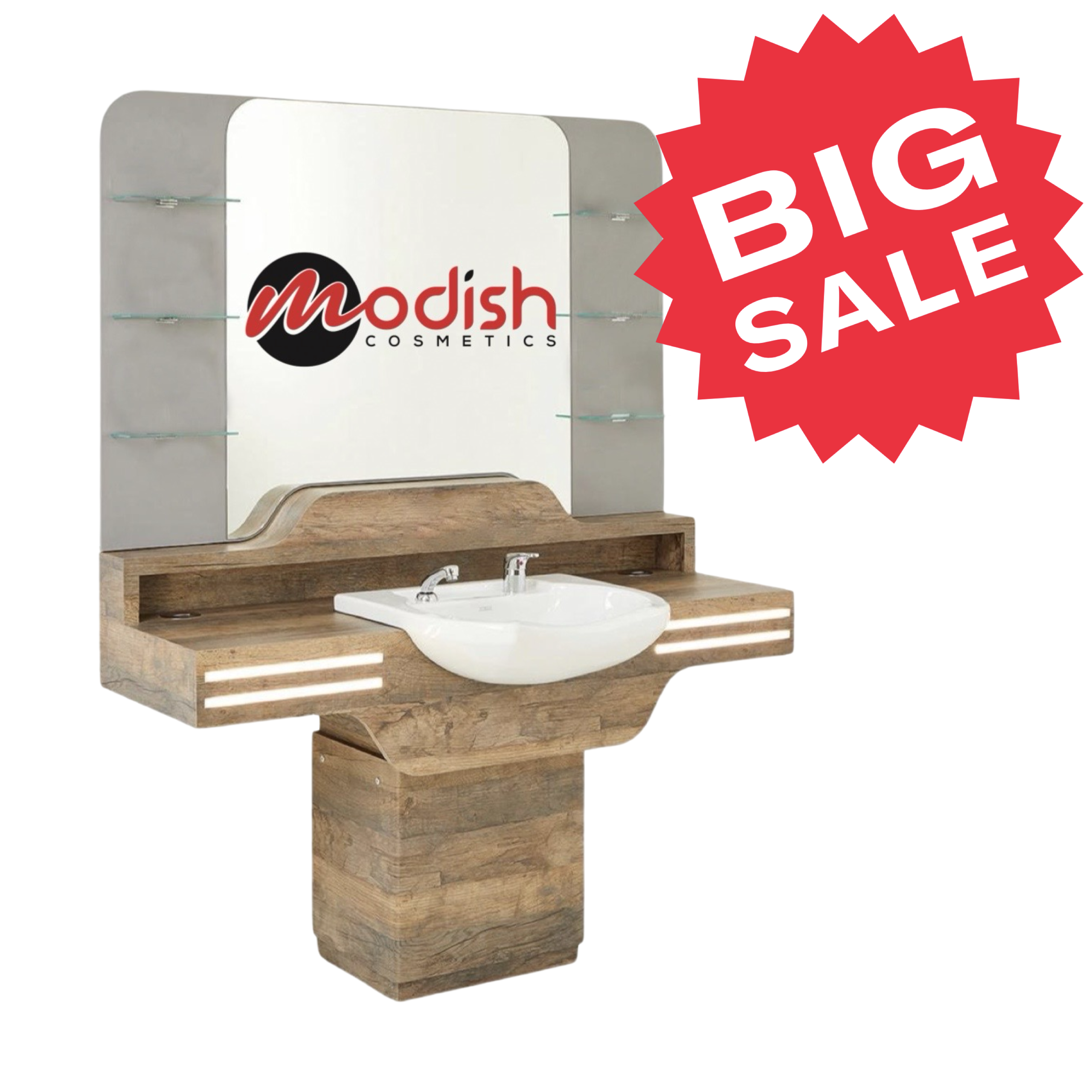 Modish Barber Station - Wooden Vanity Unit