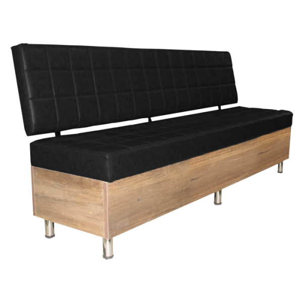 Barber & Salon Waiting Chair Black 2M