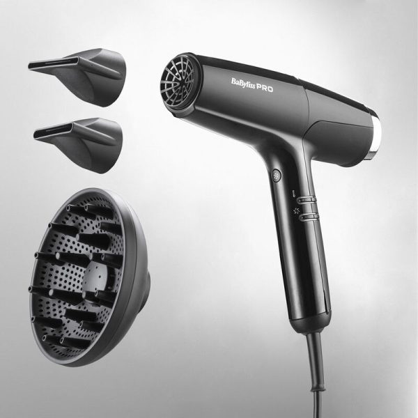 BaByliss Pro Falco High Speed Dryer - Black & Silver - Image 2