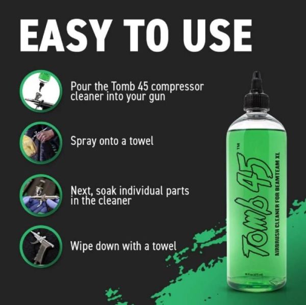 Tomb45 Airbrush Cleaner for XL Beam Team Compressor 475ml - Image 2