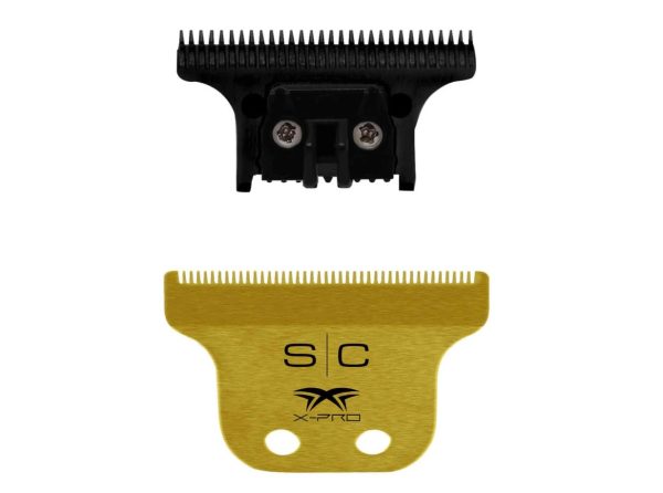 Gamma+ Stylecraft Classic Gold Titanium X-Pro Fixed Trimmer Blade with THE ONE Moving Black Diamond DLC Deep Tooth Cutter