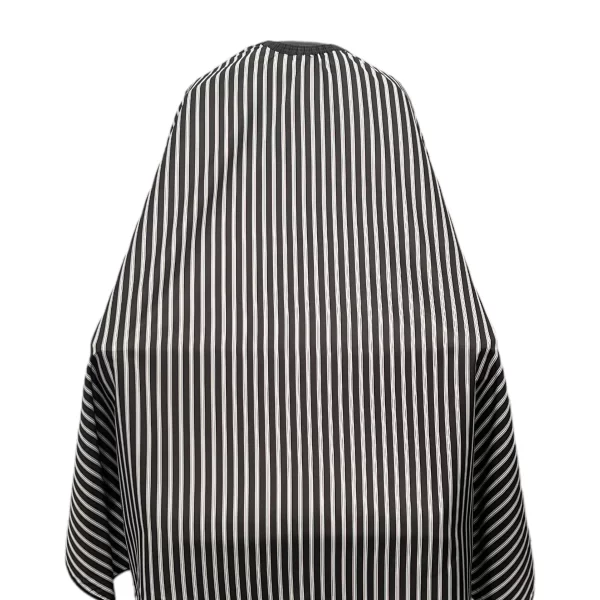 Barber Hairdressing Hair Cutting Cape & Gown Stripes (Black And White)
