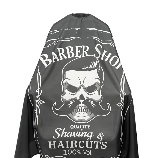 Barber Hairdressing Hair Cutting Cape & Gown Badass Skull