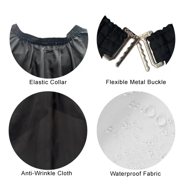 Barber Hairdressing Hair Cutting Cape & Gown Plain Black - Image 2