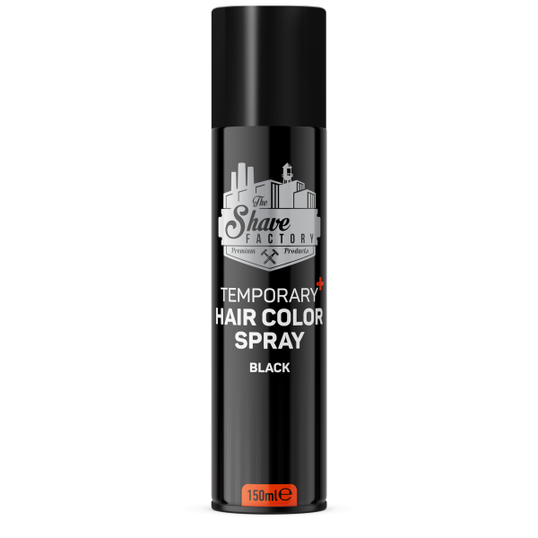 The Shave Factory Temporary Hair Colour Spray Black 150ml