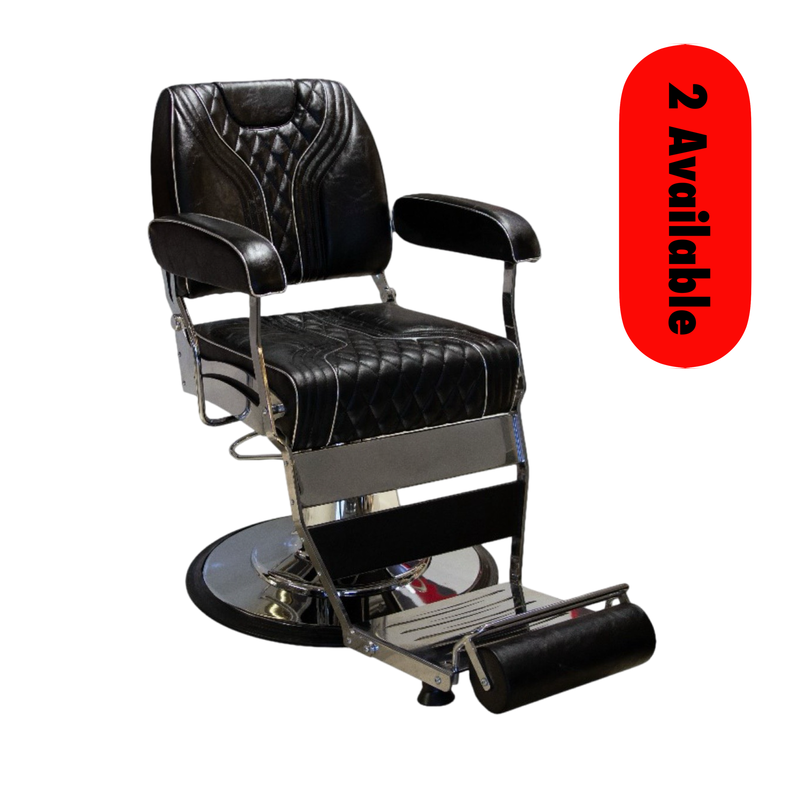 Modish Classic Black Leather Barber Chair