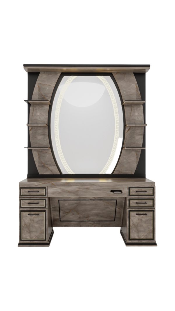 Modish Premium Oval Mirror Barber Unit