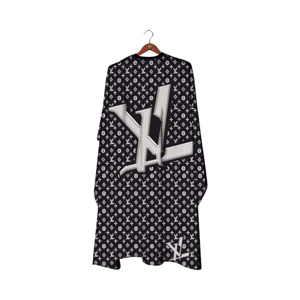 LuxePro Barber Cape - Designer Series (Black & Silver)