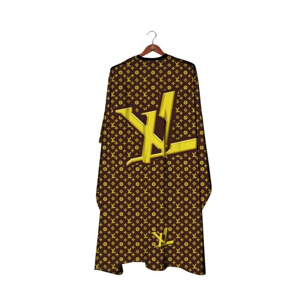 LuxePro Barber Cape - Designer Series (Brown & Gold)