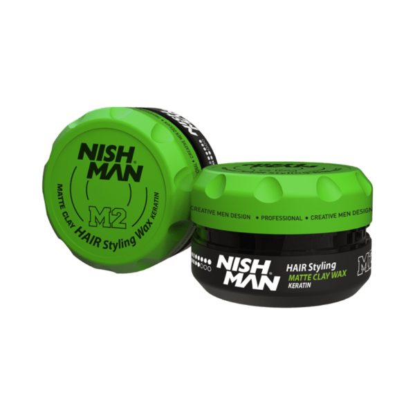 Nishman Hair Styling Wax M2 Matte Clay Keratin 150ml