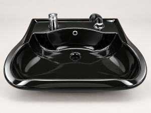 Modish Ceramic Salon Wash Basin - Gloss Black Sink
