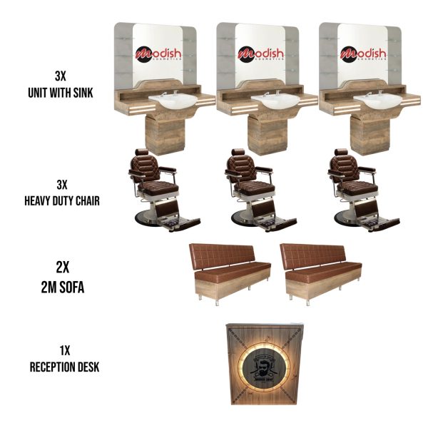 Complete Barbershop Furniture Package