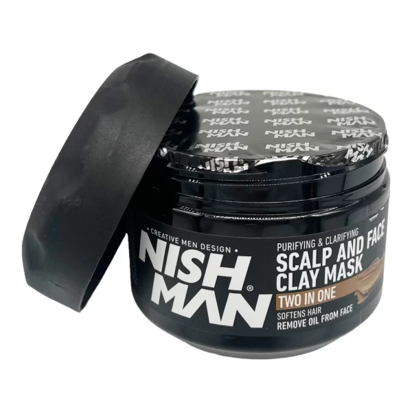Nishman Scalp and Face Clay 2in1 Mask 450g - Image 2