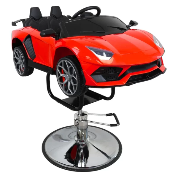 Child Barber Chairs - Lamborghini Style Red - Image 2