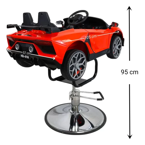Child Barber Chairs - Lamborghini Style Red - Image 4