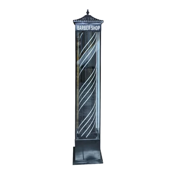Floor Barber Pole Lantern Style Digital Led Light 1.8m (Black) - Image 3