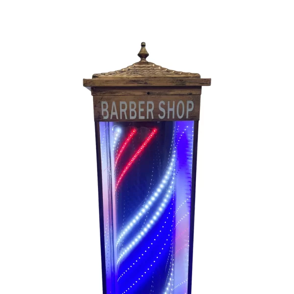 Floor Barber Pole Lantern Style Digital Led Light 1.8m (Gold) - Image 3