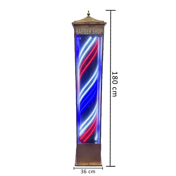 Floor Barber Pole Lantern Style Digital Led Light 1.8m (Gold) - Image 4