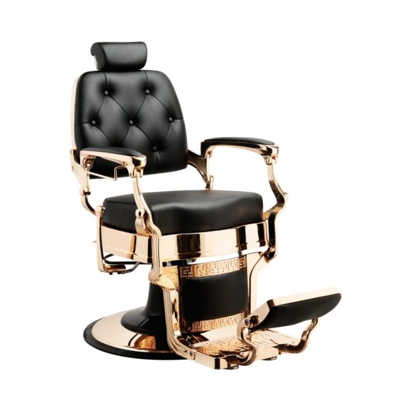 Modish Barber Chair - Luxurious Black & Gold