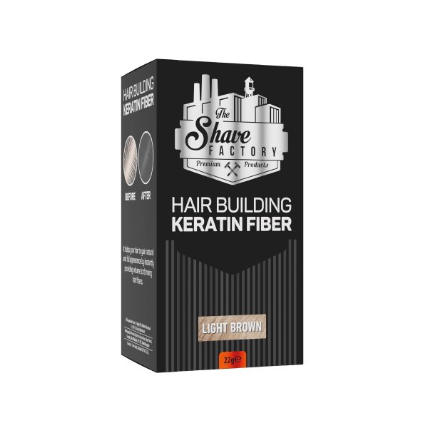 The Shave Factory Hair Building Keratin Fiber Light Brown 22g