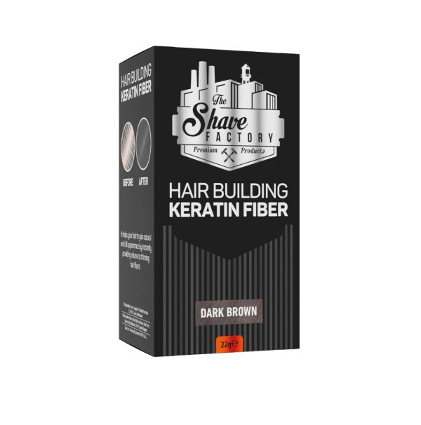 The Shave Factory Hair Building Keratin Fiber Dark Brown 22g