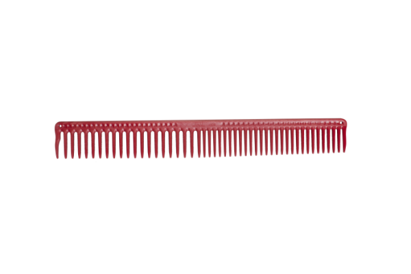 JRL Long Round Tooth Cutting Comb J306 9" Red