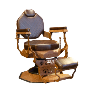 Modish Rustic Brown Barber Chair