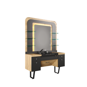 Modish Milano Barber Station Professional Barber Unit with LED Lighting