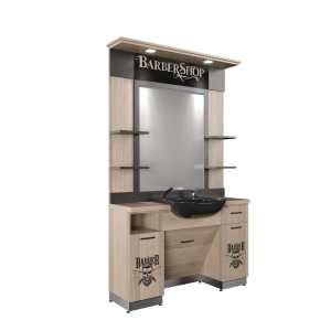 Modish Classic Barber Station CNC-Cut Barber Unit with Modern Design