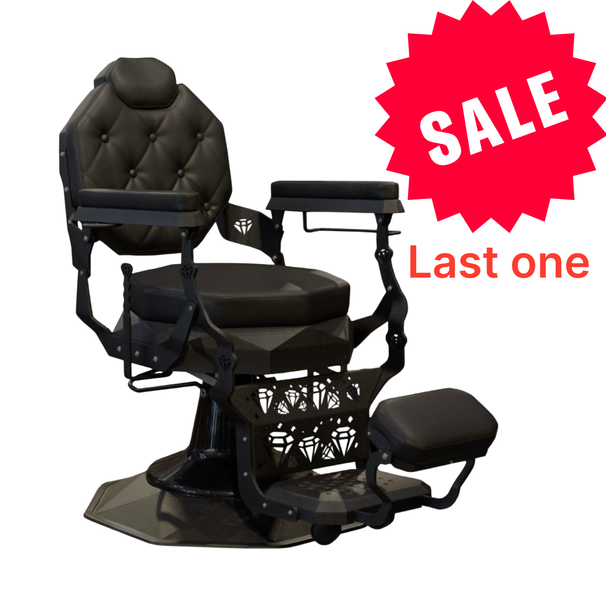 Modish Matte Black Diamond Barber Chair