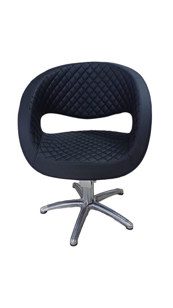 Luxe Comfort Salon Chair – Vintage & Modern Series (Black)
