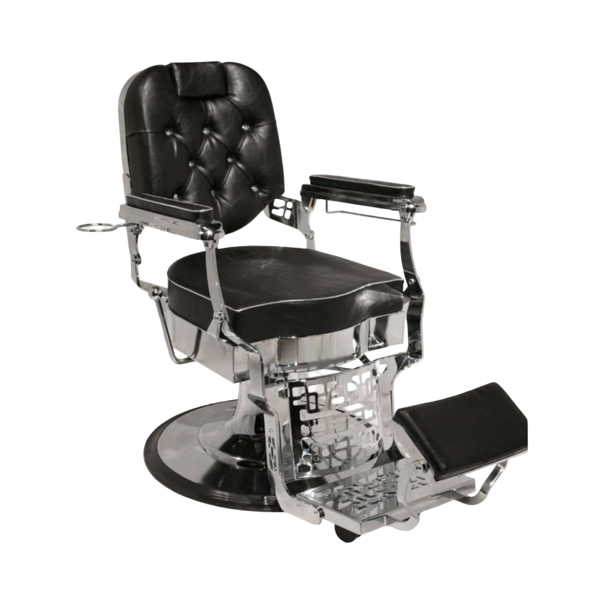 Modish Imperial Chrome Vintage Barber Chair – Black Classic Edition
