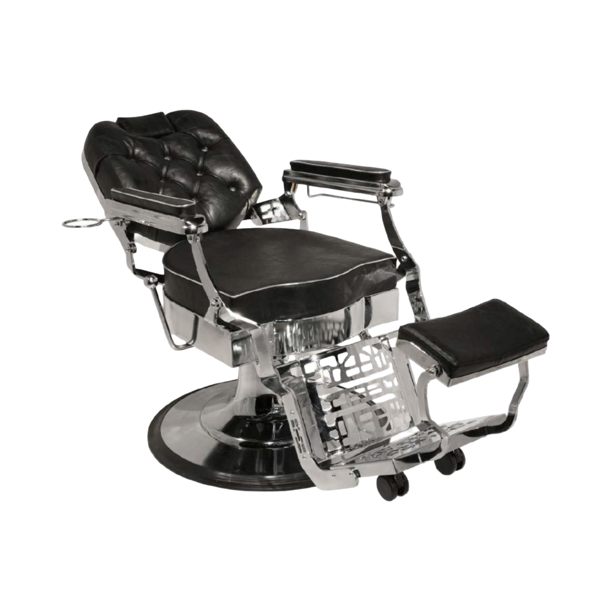 Modish Imperial Chrome Vintage Barber Chair – Black Classic Edition - Image 4
