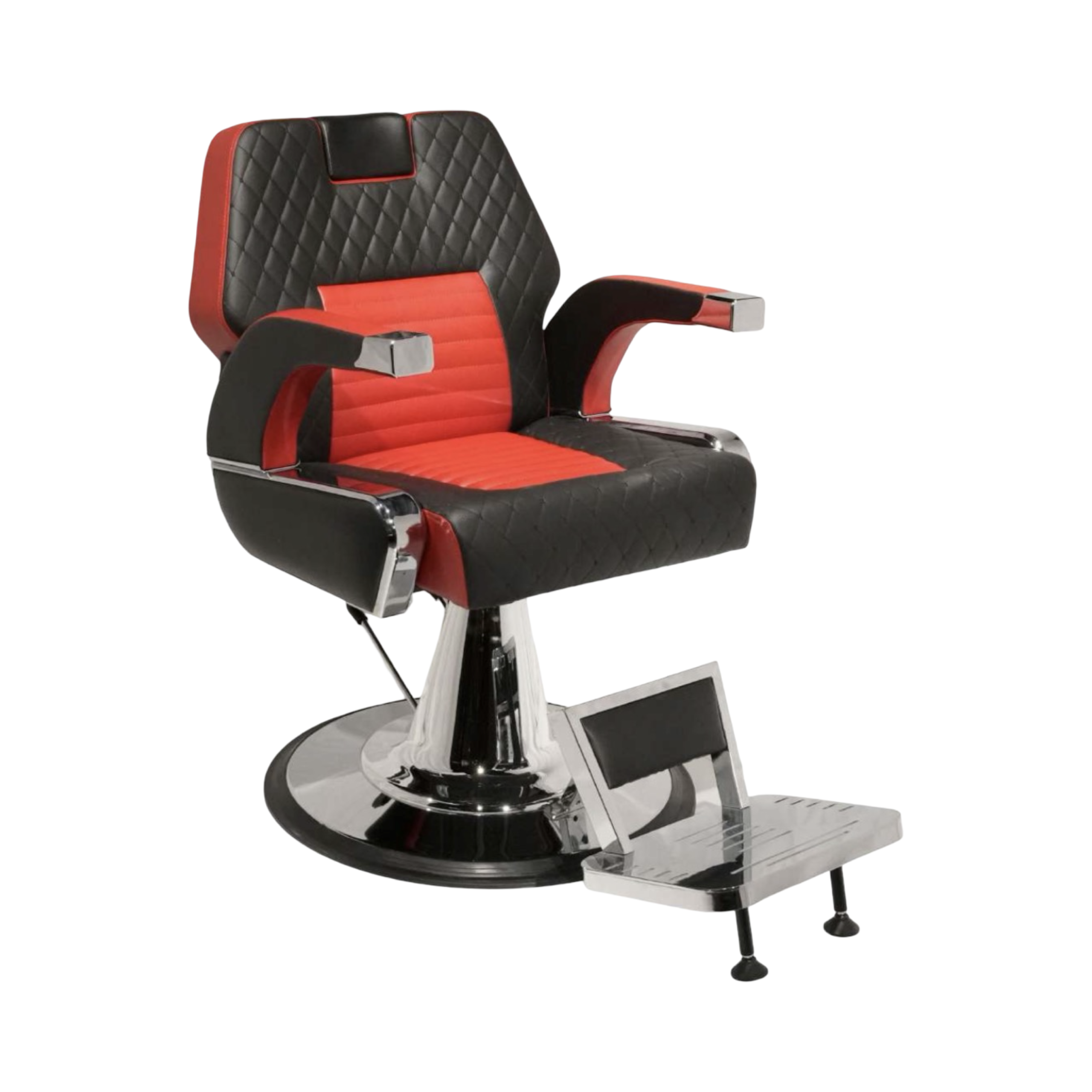 Modish TurboSport Barber Chair – Black & Red Edition