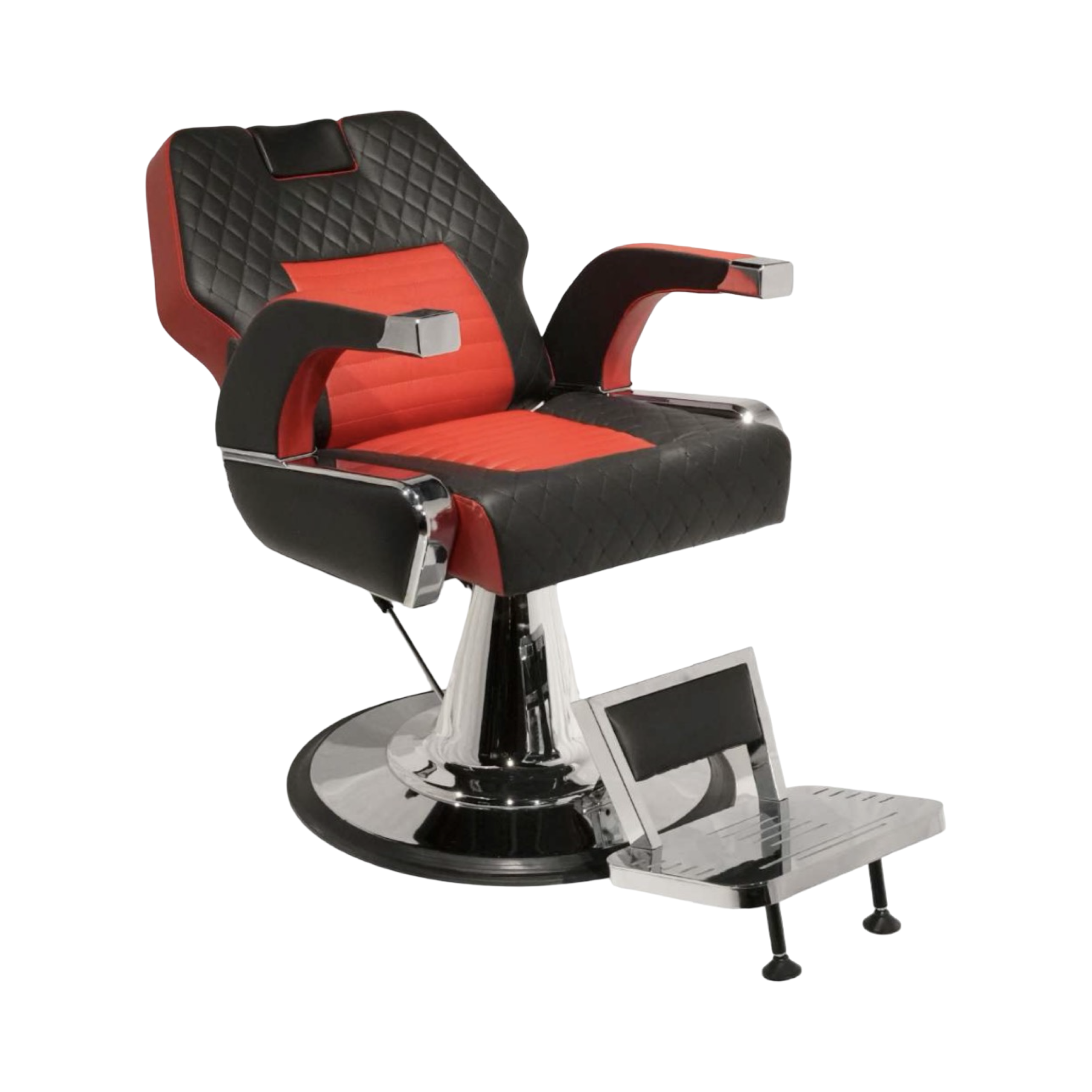 Modish TurboSport Barber Chair – Black & Red Edition - Image 2