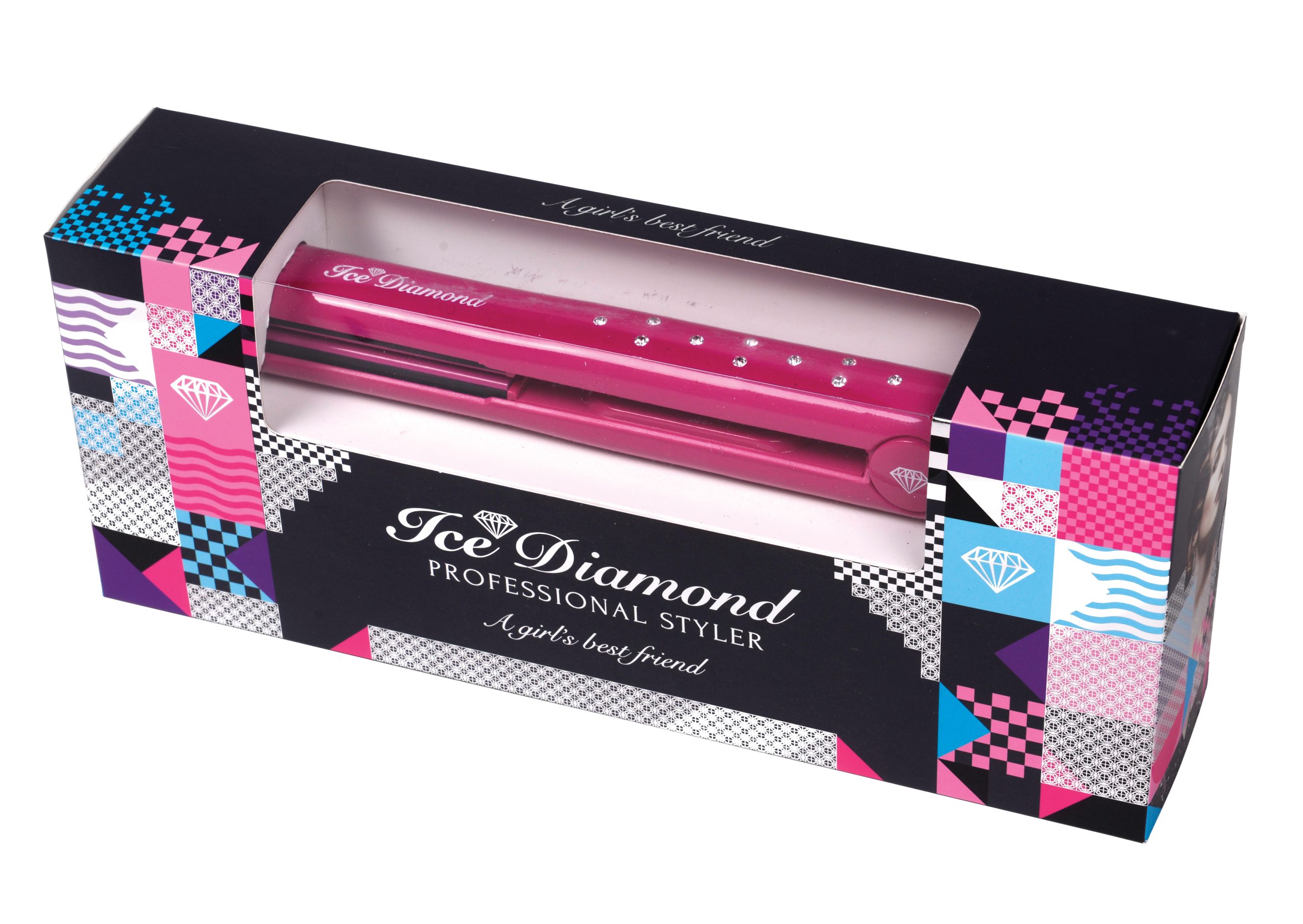 Ice Diamond Professional Hair Straightener (Pink) - Image 2