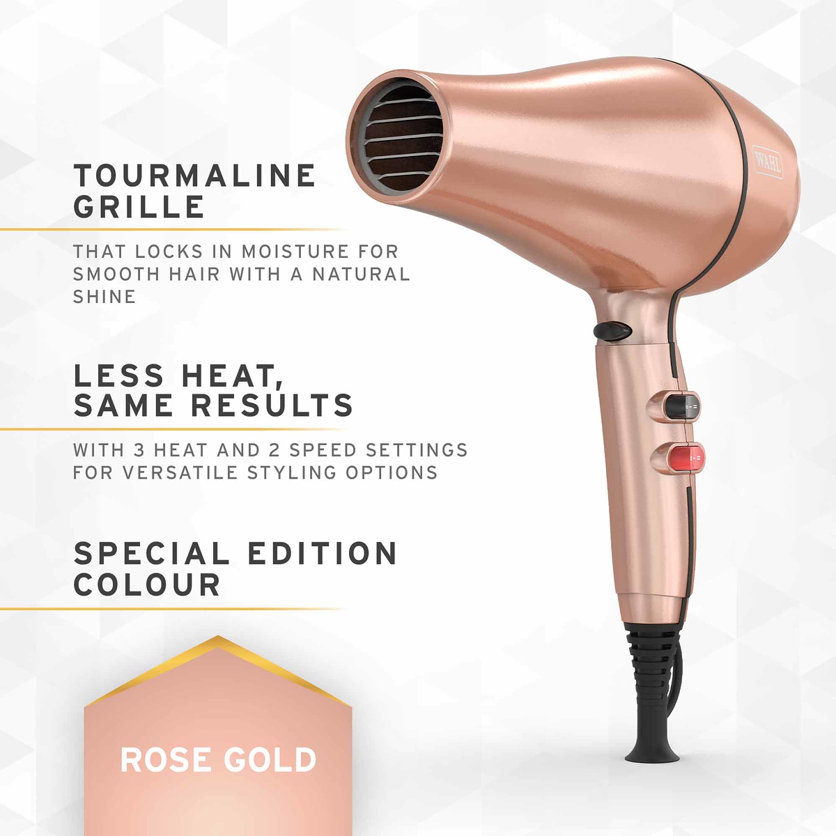 Wahl Special Edition Rose Gold Colour Pro Keratin Hair Dryer - Image 2