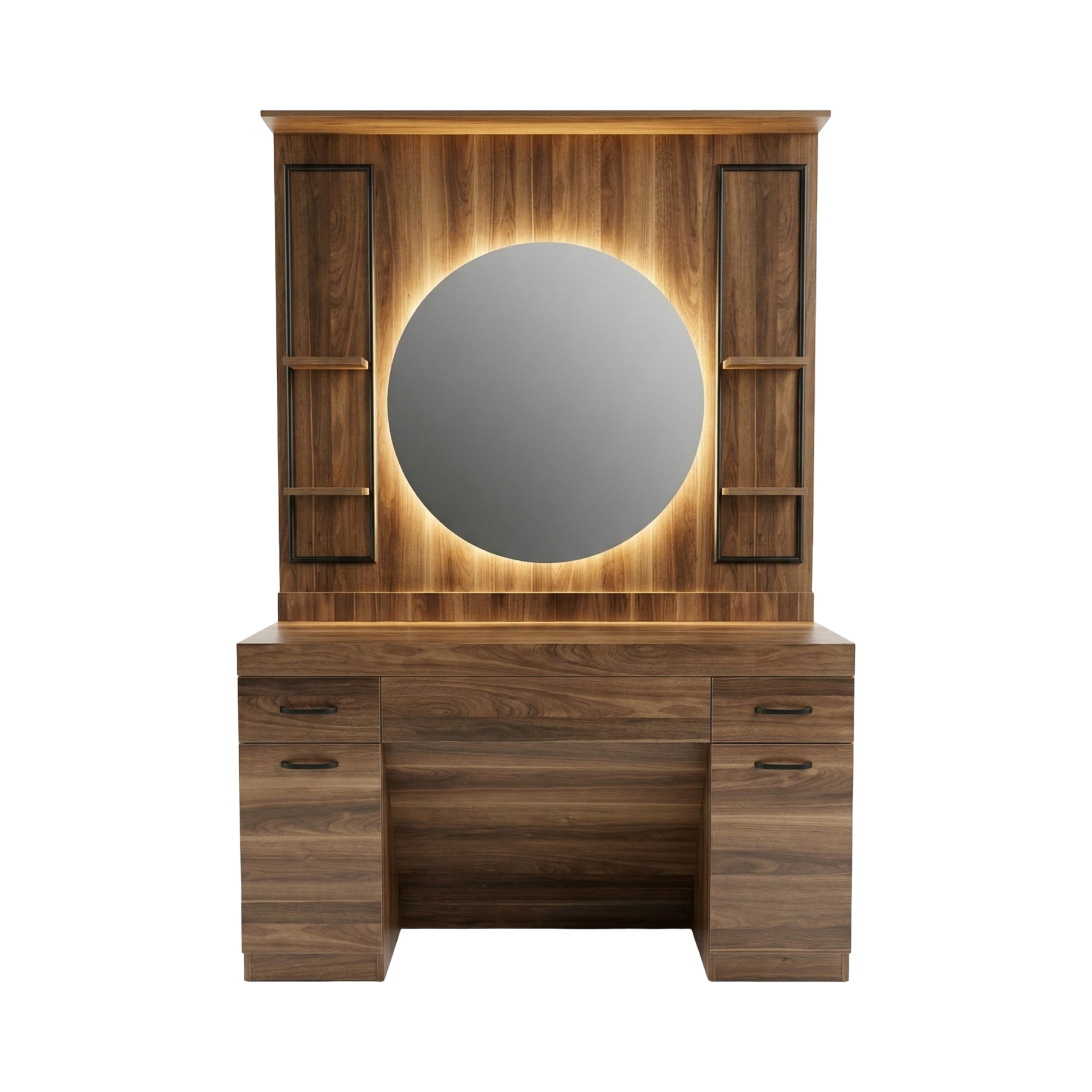 Modish Artisan Wood LED Barber Station