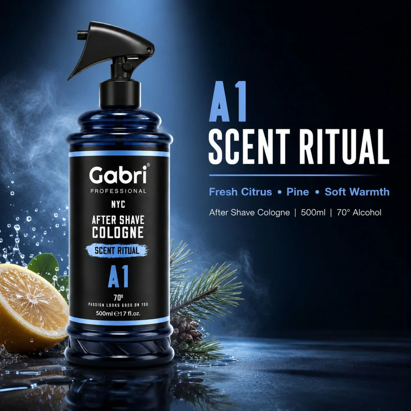 Gabri Professional - A1 After Shave Cologne Scent Ritual 500ml - Image 2