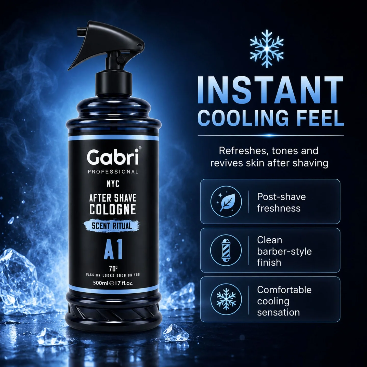 Gabri Professional - A1 After Shave Cologne Scent Ritual 500ml - Image 4