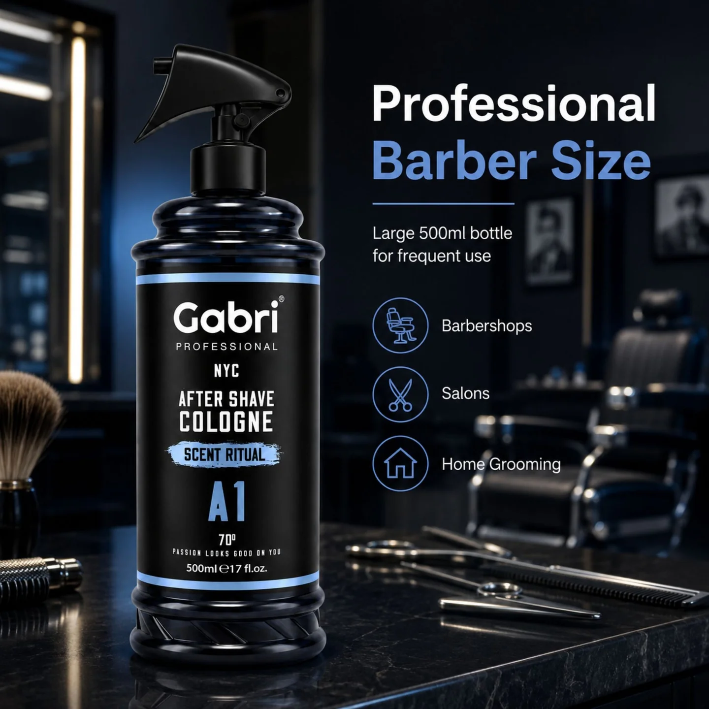 Gabri Professional - A1 After Shave Cologne Scent Ritual 500ml - Image 7