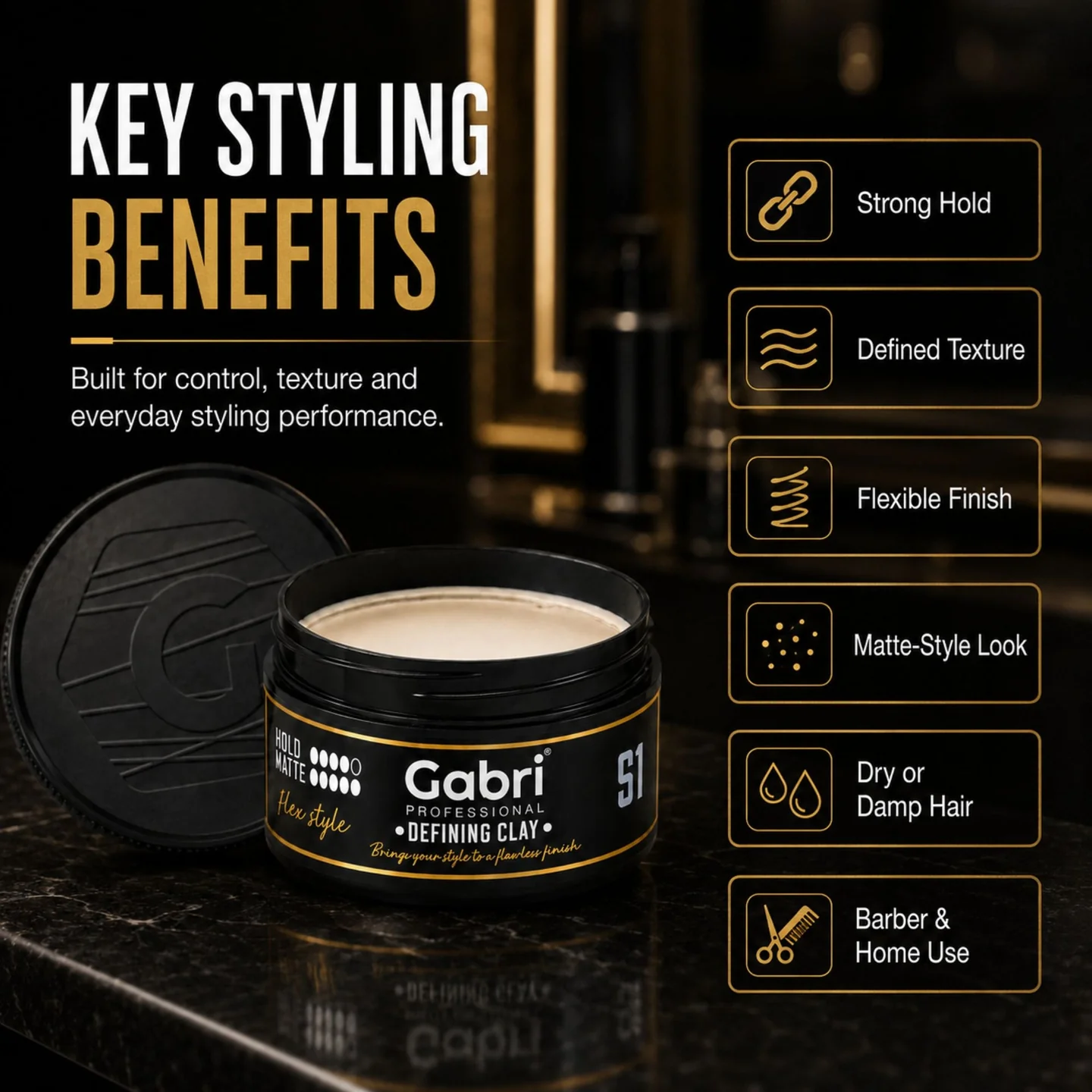 Gabri Professional - S1 Defining Clay Flex Style 100ml - Image 4