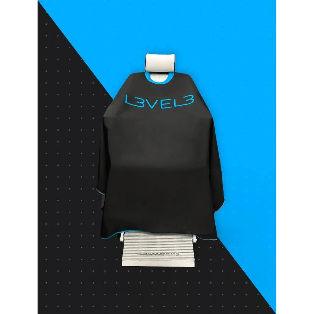 L3VEL3 Cape Rubber Neck Black with Blue Trim - Image 2