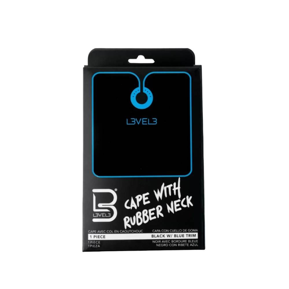 L3VEL3 Cape Rubber Neck Black with Blue Trim