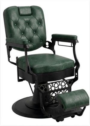 Modish Emerald Green Luxury Barber Chair – Heritage Edition