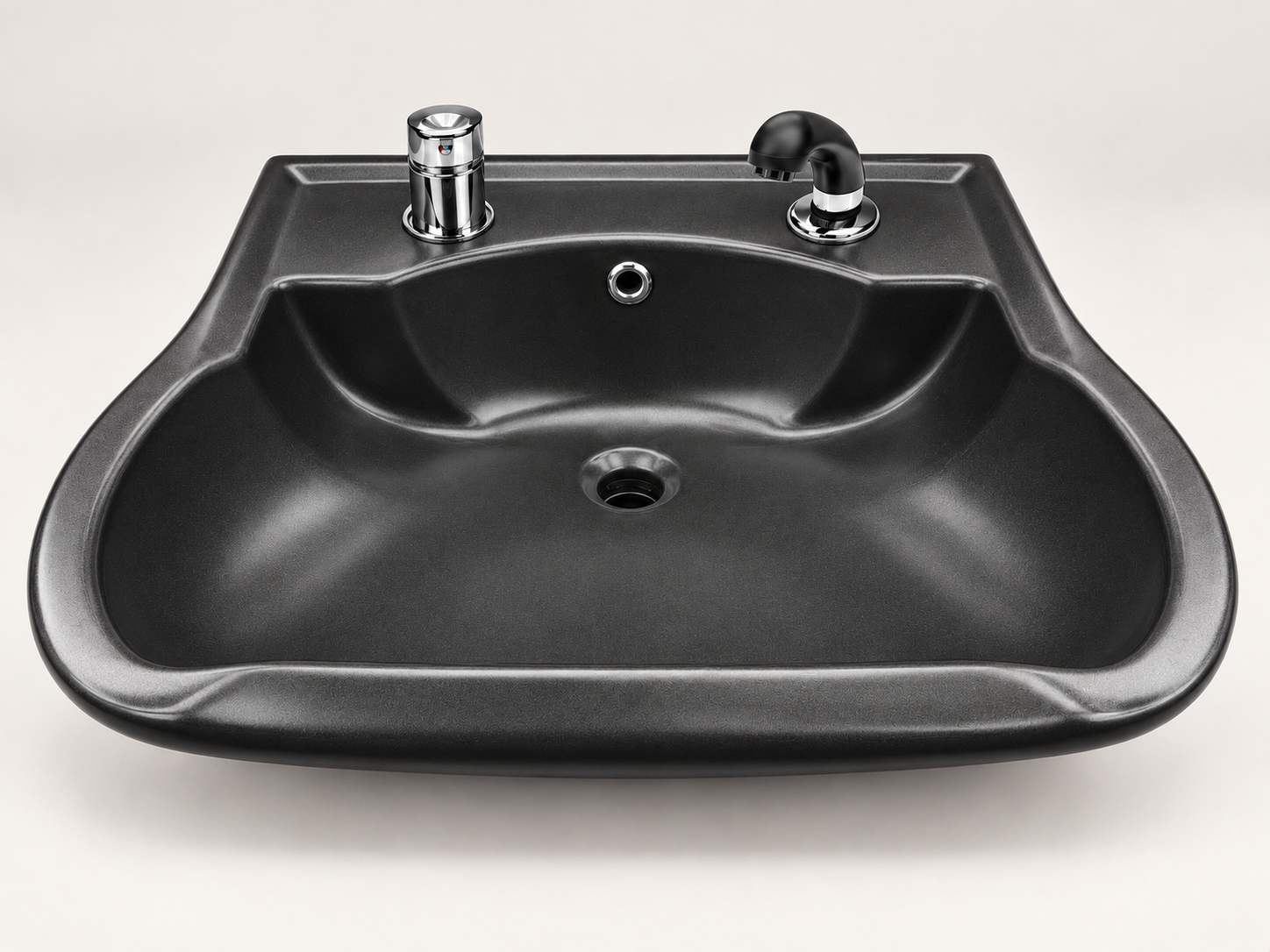 Modish Ceramic Salon Wash Basin - Matt Black Sink